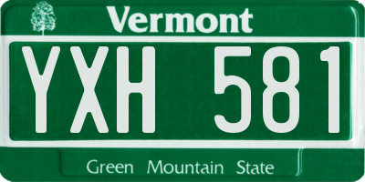 VT license plate YXH581
