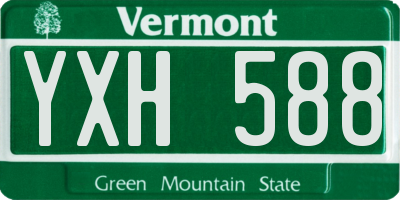 VT license plate YXH588