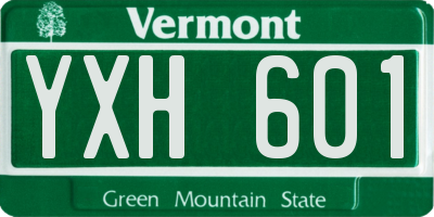 VT license plate YXH601