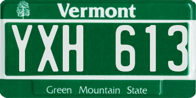 VT license plate YXH613