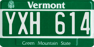 VT license plate YXH614
