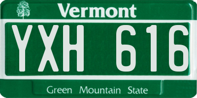 VT license plate YXH616