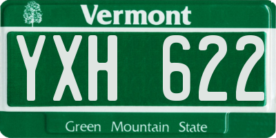 VT license plate YXH622