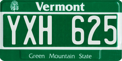VT license plate YXH625