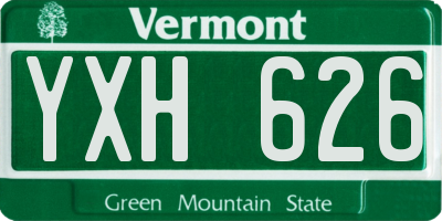 VT license plate YXH626