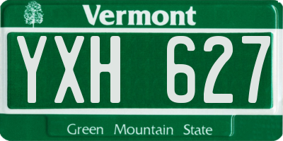 VT license plate YXH627