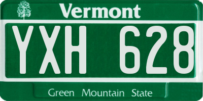 VT license plate YXH628