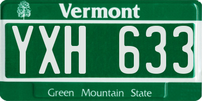 VT license plate YXH633