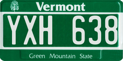 VT license plate YXH638