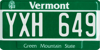 VT license plate YXH649