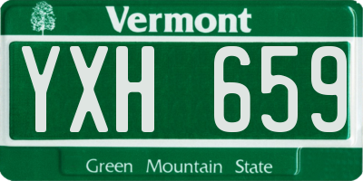 VT license plate YXH659