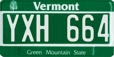 VT license plate YXH664