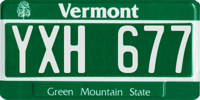 VT license plate YXH677