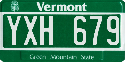 VT license plate YXH679