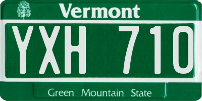 VT license plate YXH710