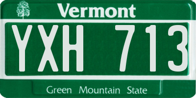 VT license plate YXH713