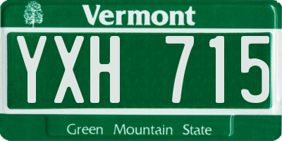 VT license plate YXH715