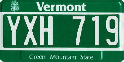 VT license plate YXH719