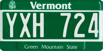 VT license plate YXH724
