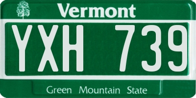 VT license plate YXH739