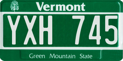 VT license plate YXH745