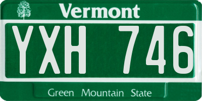 VT license plate YXH746
