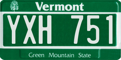 VT license plate YXH751