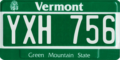 VT license plate YXH756