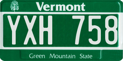 VT license plate YXH758