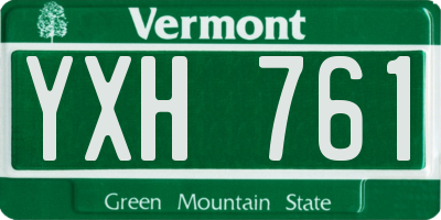 VT license plate YXH761