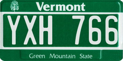 VT license plate YXH766