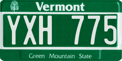 VT license plate YXH775