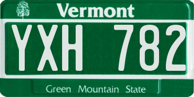 VT license plate YXH782