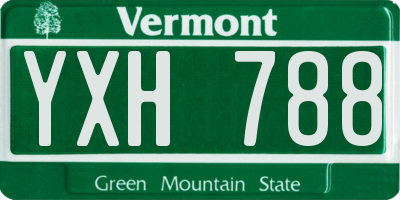 VT license plate YXH788