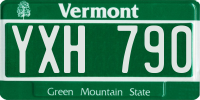 VT license plate YXH790