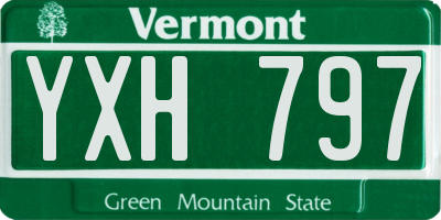 VT license plate YXH797