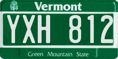 VT license plate YXH812