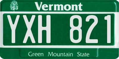 VT license plate YXH821