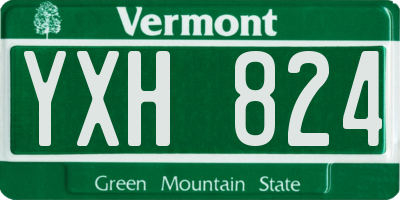 VT license plate YXH824