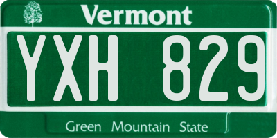 VT license plate YXH829