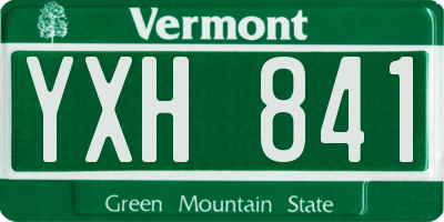 VT license plate YXH841