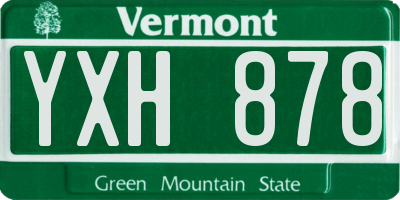 VT license plate YXH878