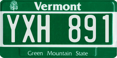 VT license plate YXH891