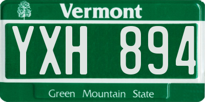 VT license plate YXH894