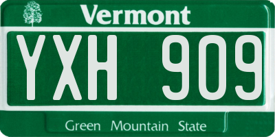 VT license plate YXH909