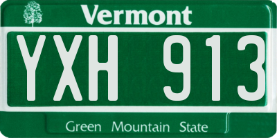 VT license plate YXH913