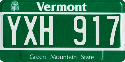 VT license plate YXH917