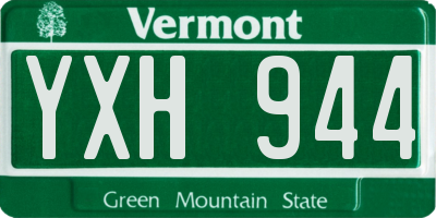 VT license plate YXH944