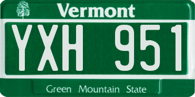 VT license plate YXH951