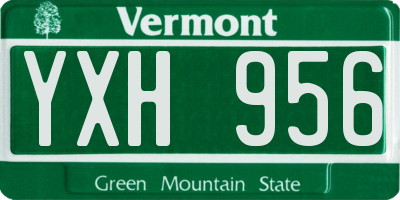 VT license plate YXH956